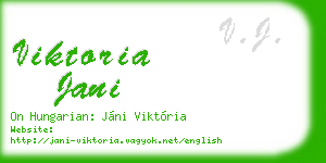 viktoria jani business card