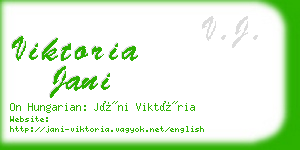 viktoria jani business card